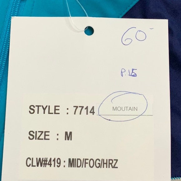 Spyder CYCLING HOODED top - Royal/Grey/Turq - Picture 12 of 12